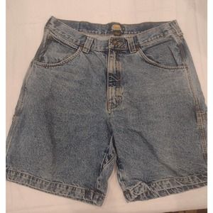 Cabela’s Mens Cargo Denim Shorts Size 36 Blue Mid-Rise Pockets 100% Cotton vtg